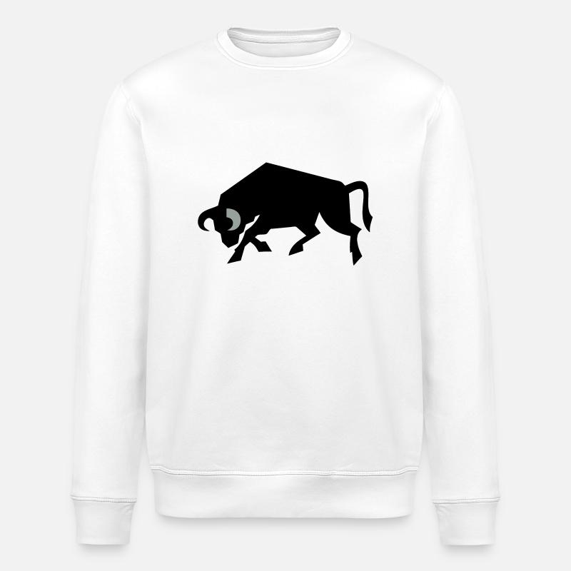 bull_2 - Stanley/Stella ROLLER Unisex Organic Sweatshirt - white
