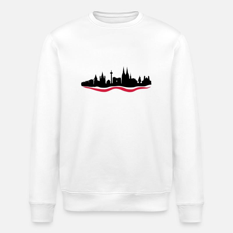 Cologne Skyline - Stanley/Stella ROLLER Unisex Organic Sweatshirt - white