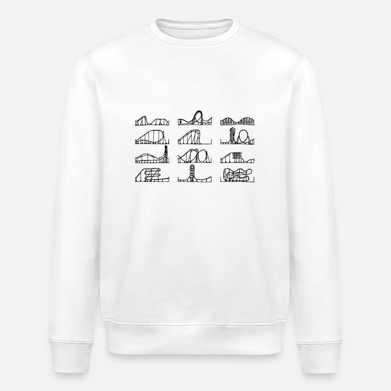 Rollercoaster Love - Stanley/Stella Unisex Bio-Sweatshirt ROLLER - Weiß