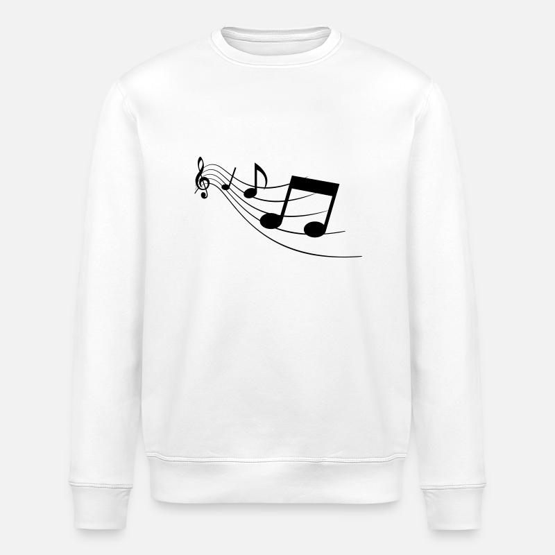 Music Notes - Stanley/Stella Unisex Bio-Sweatshirt ROLLER - Weiß