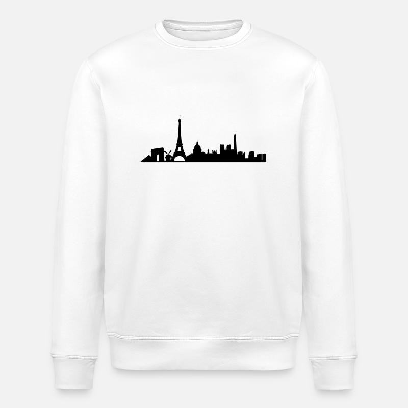 Paris - Stanley/Stella ROLLER Unisex Organic Sweatshirt - white