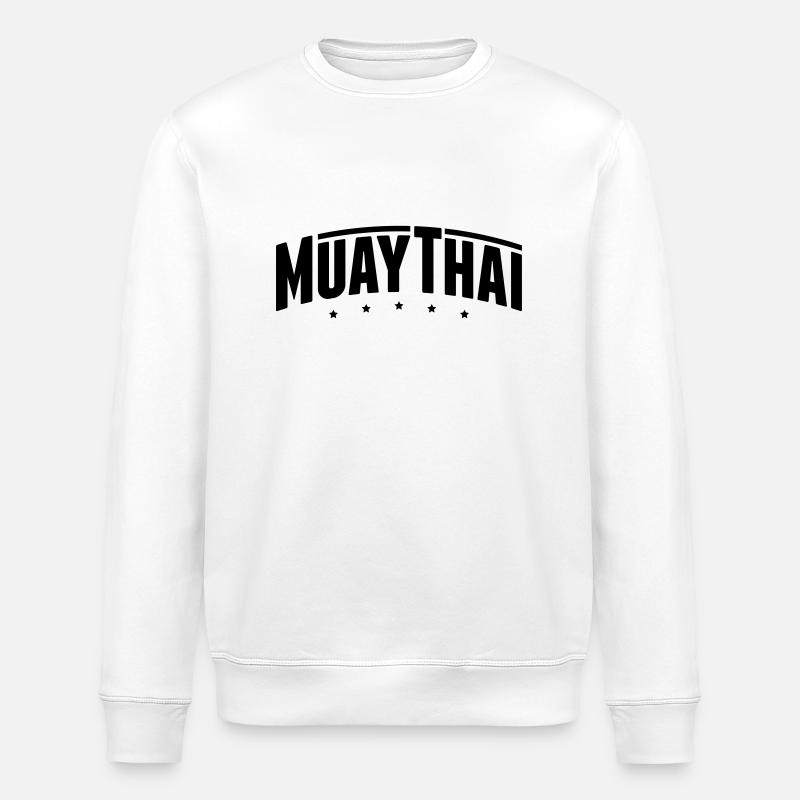 muay_thai_gn1 - Stanley/Stella ROLLER Unisex Organic Sweatshirt - white