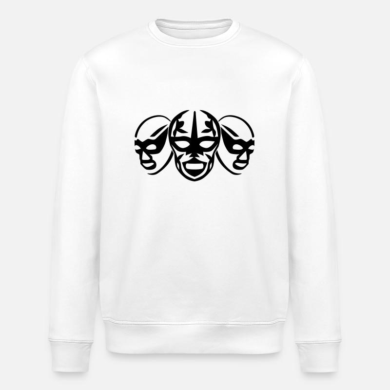 lucha libre masks - Stanley/Stella ROLLER Unisex Organic Sweatshirt - white