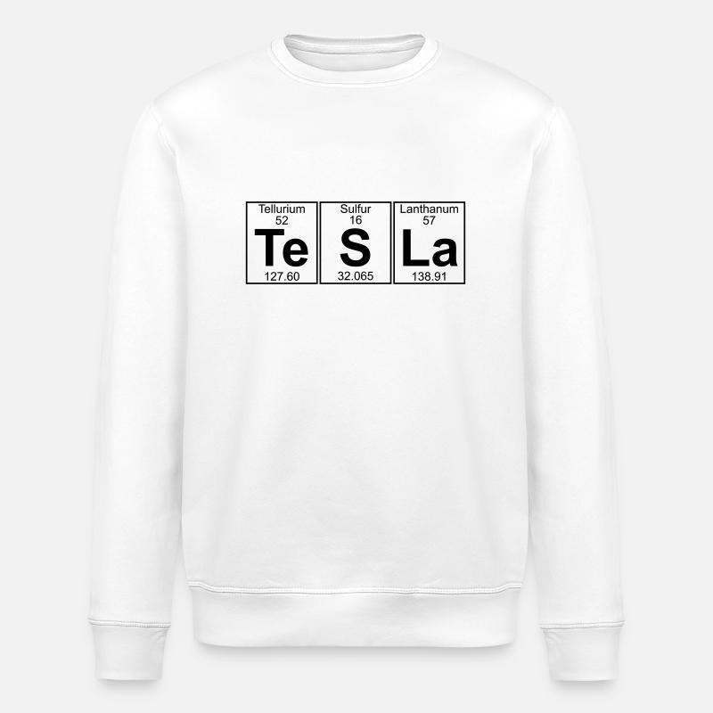 Te-S-La (tesla) - Full - Stanley/Stella ROLLER Unisex Organic Sweatshirt - white