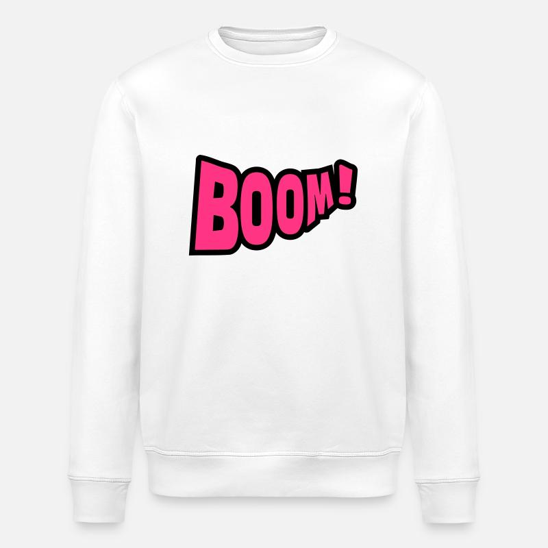 Boom - Stanley/Stella ROLLER Unisex Organic Sweatshirt - white