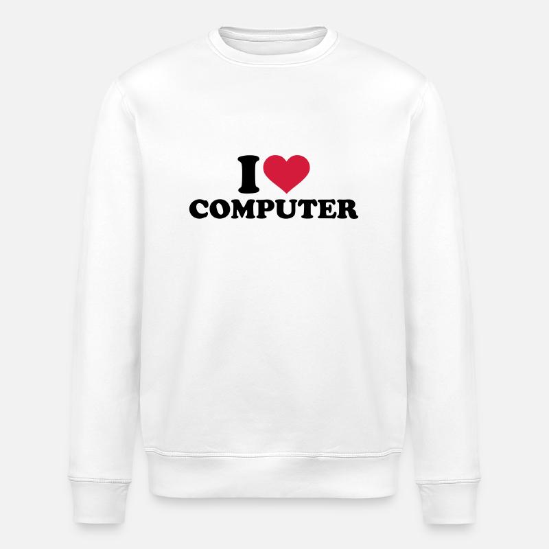 I love Computer - Sweat bio ROLLER Stanley/Stella Unisexe - blanc