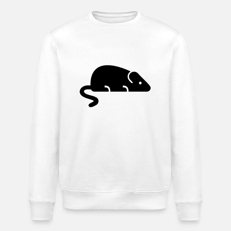 Mouse - Stanley/Stella ROLLER Unisex Organic Sweatshirt - white