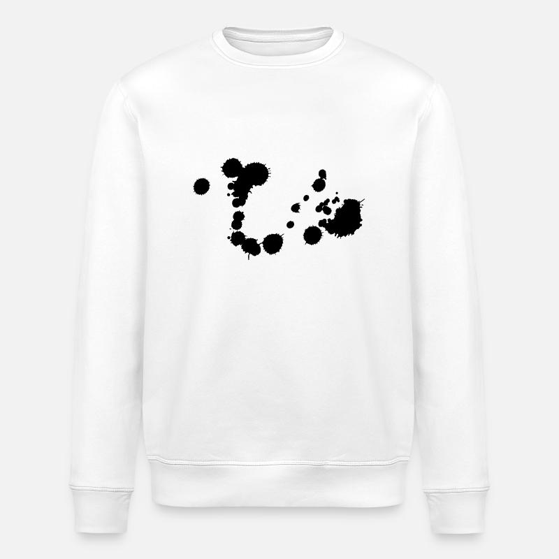 kleckse_01 - Stanley/Stella ROLLER Unisex Organic Sweatshirt - white