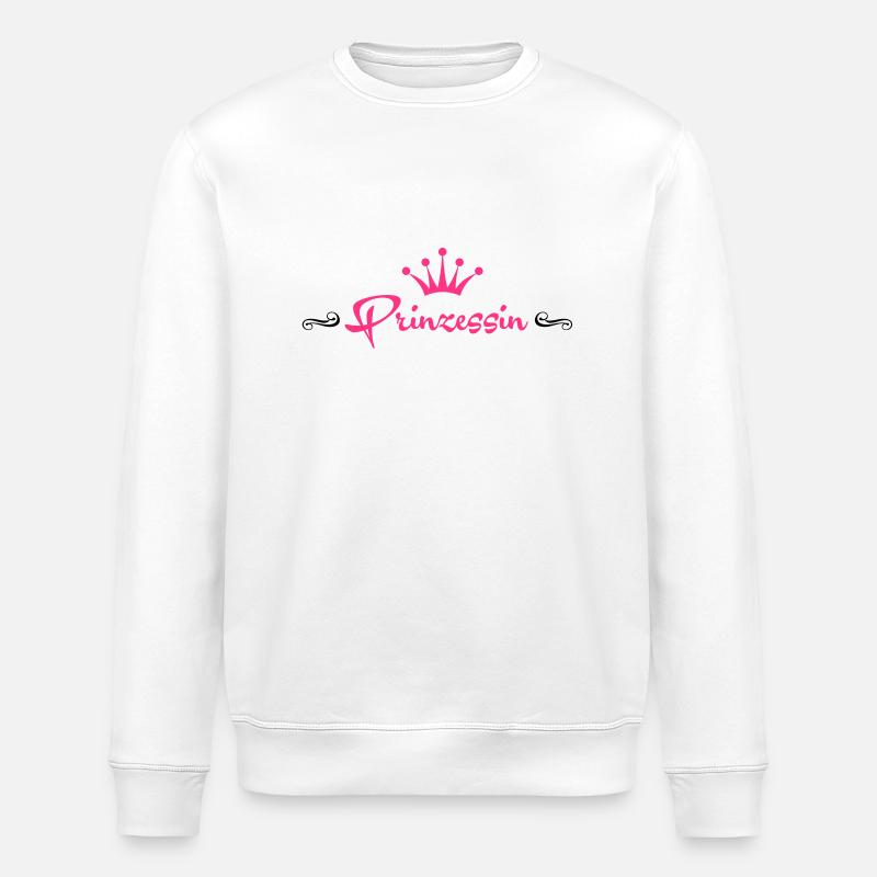 Prinzessin mit Krone - Stanley/Stella Unisex Bio-Sweatshirt ROLLER - Weiß