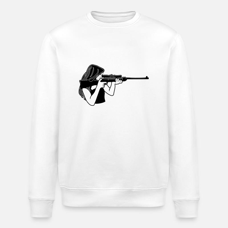 protéger gun shooter - Sweat bio ROLLER Stanley/Stella Unisexe - blanc