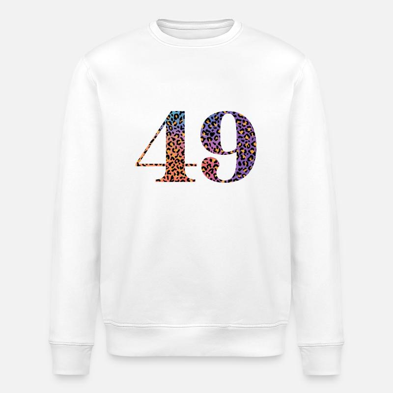 49e anniversaire léopard - Sweat bio ROLLER Stanley/Stella Unisexe - blanc