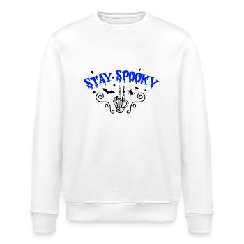 stay spooky - Stanley/Stella Unisex Bio-Sweatshirt ROLLER - Weiß - Vorne - Nik (191cm)