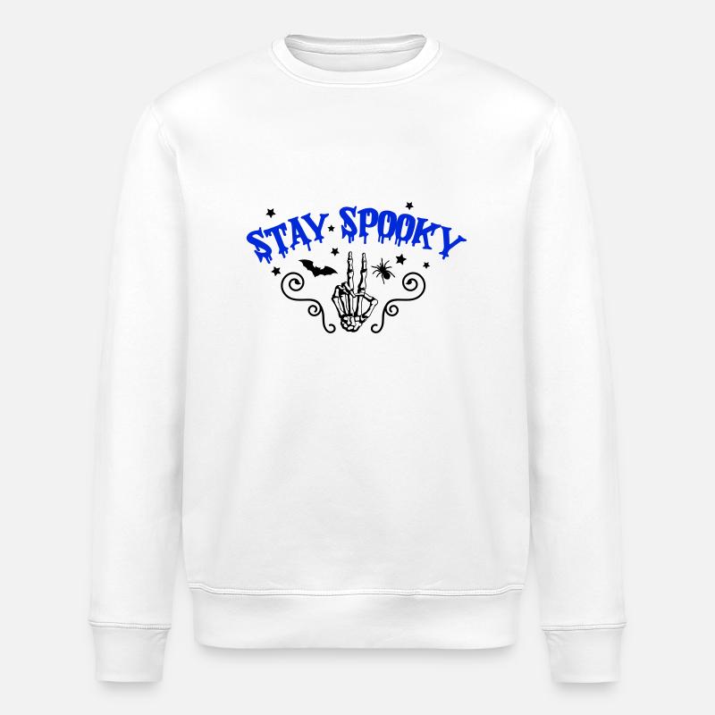 Restez effrayant - Sweat bio ROLLER Stanley/Stella Unisexe - blanc