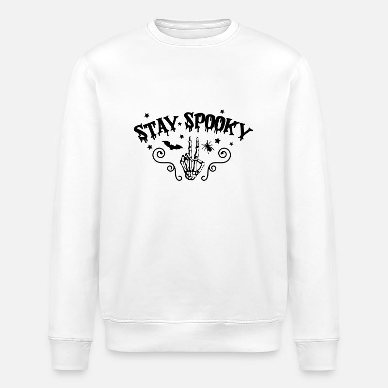 Restez effrayant - Sweat bio ROLLER Stanley/Stella Unisexe - blanc