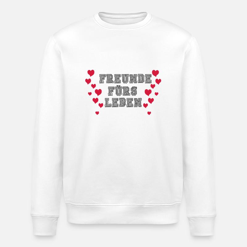 Freunde fürs Leben - Stanley/Stella Unisex Bio-Sweatshirt ROLLER - Weiß