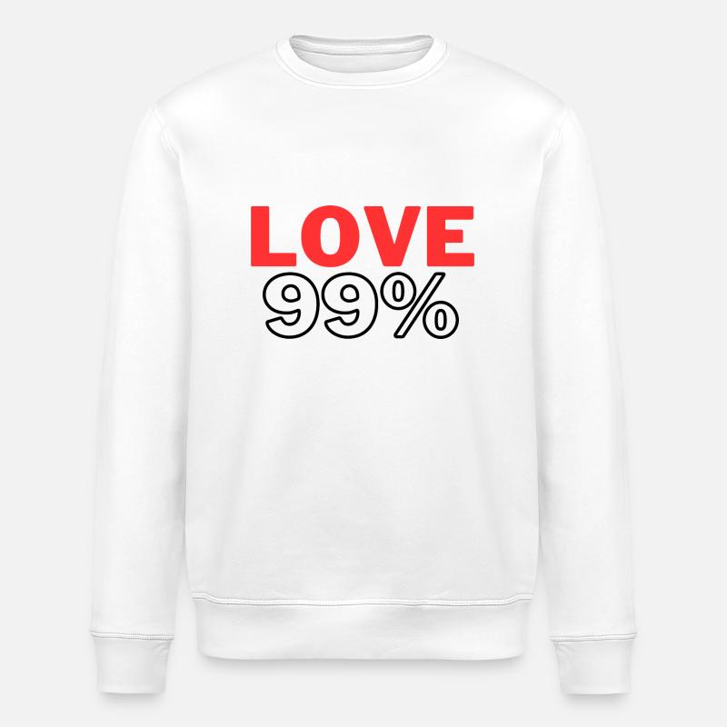 Love99% - Stanley/Stella Unisex Bio-Sweatshirt ROLLER - Weiß