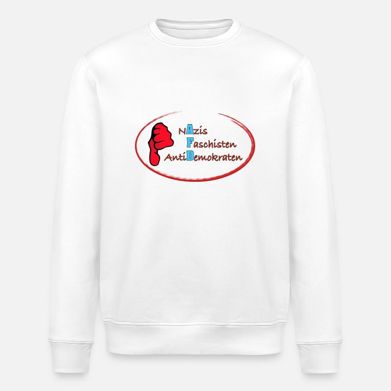 AfD Daumen runter - Stanley/Stella Unisex Bio-Sweatshirt ROLLER - Weiß