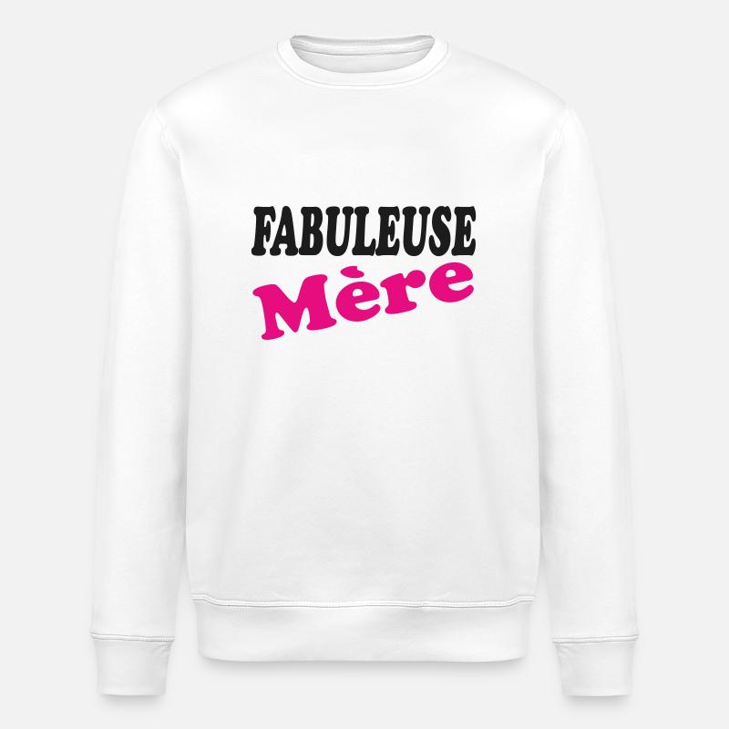 FABELHAFTE MUTTER - Stanley/Stella Unisex Bio-Sweatshirt ROLLER - Weiß