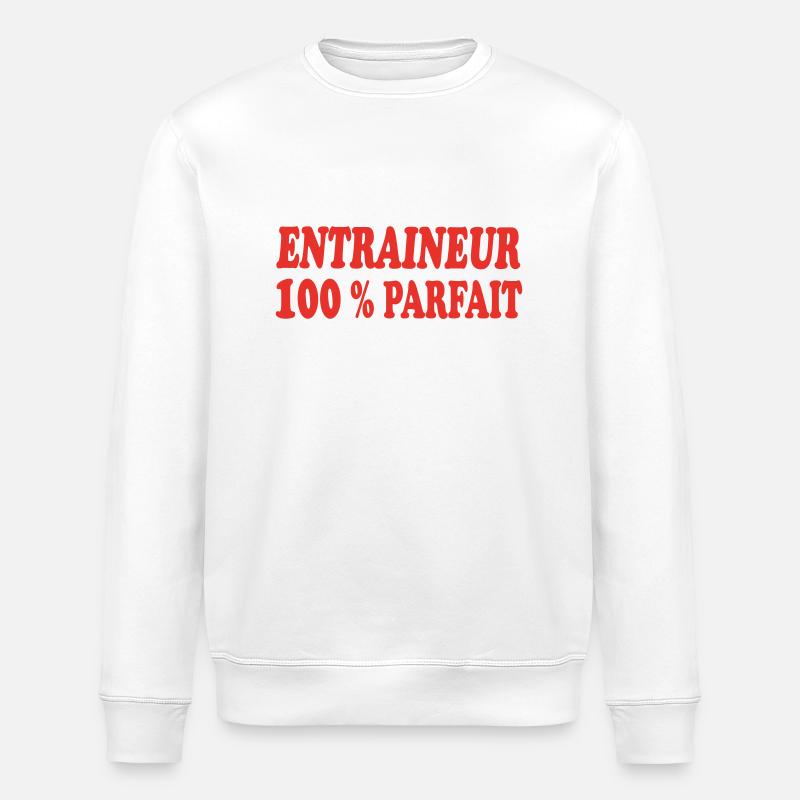 100% PERFEKTER TRAINER - Stanley/Stella Unisex Bio-Sweatshirt ROLLER - Weiß