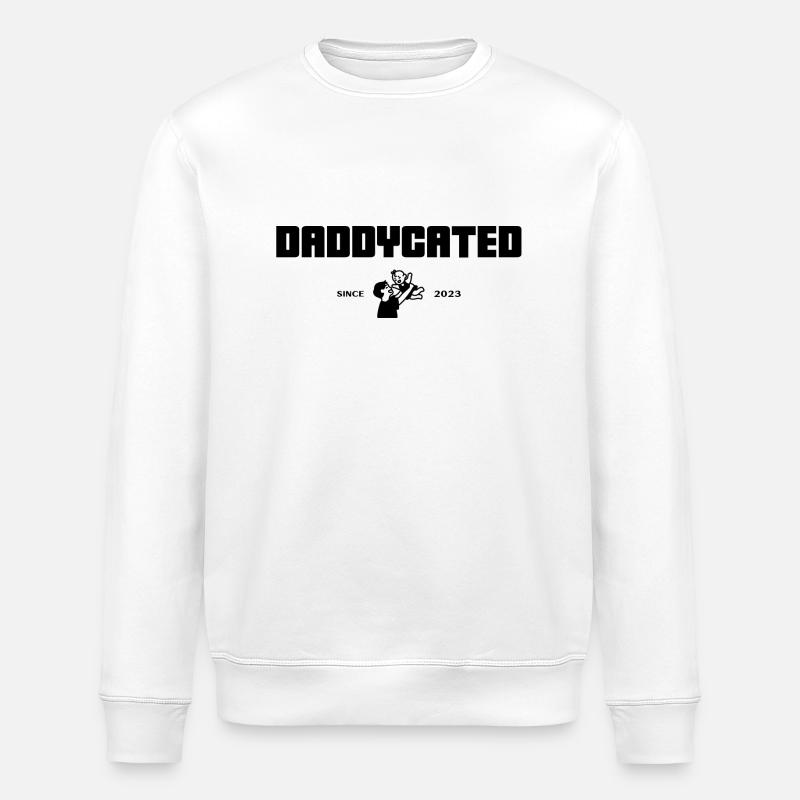 Daddycated since 2023 - Stanley/Stella Unisex Bio-Sweatshirt ROLLER - Weiß