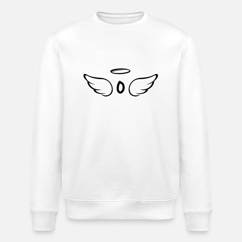 Lettre o ailes d’ange - Sweat bio ROLLER Stanley/Stella Unisexe - blanc