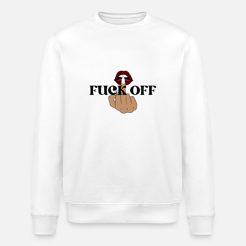 Mittelfinger - Stanley/Stella Unisex Bio-Sweatshirt ROLLER - Weiß