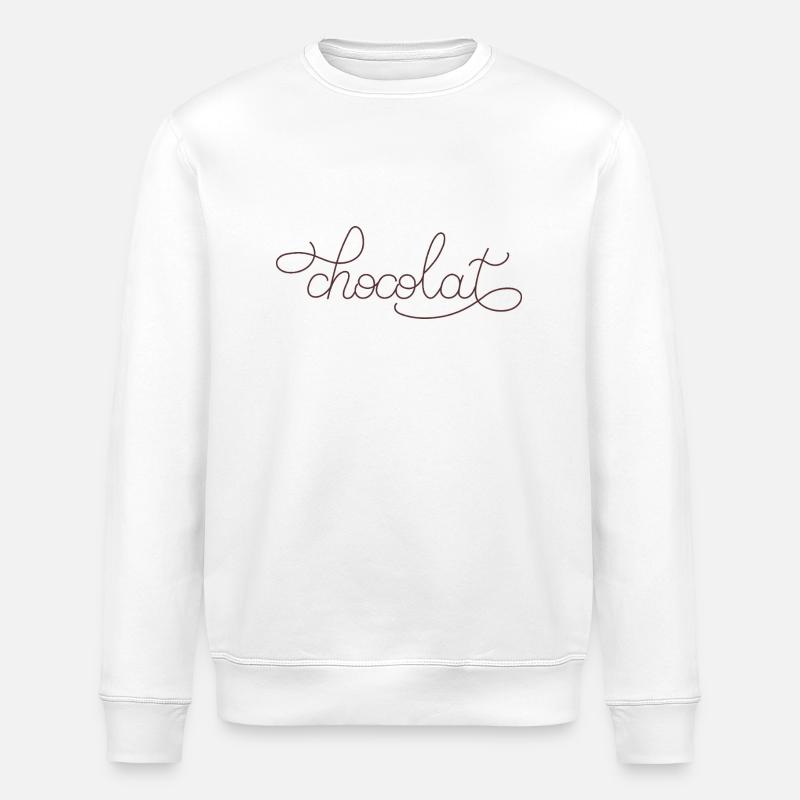 chocolate - Stanley/Stella ROLLER Unisex Organic Sweatshirt - white