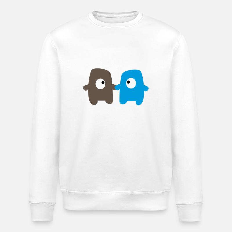 Monsters in love - Stanley/Stella Unisex Bio-Sweatshirt ROLLER - Weiß