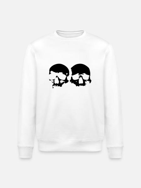 2 Skulls - Stanley/Stella Unisex Bio-Sweatshirt ROLLER - Weiß