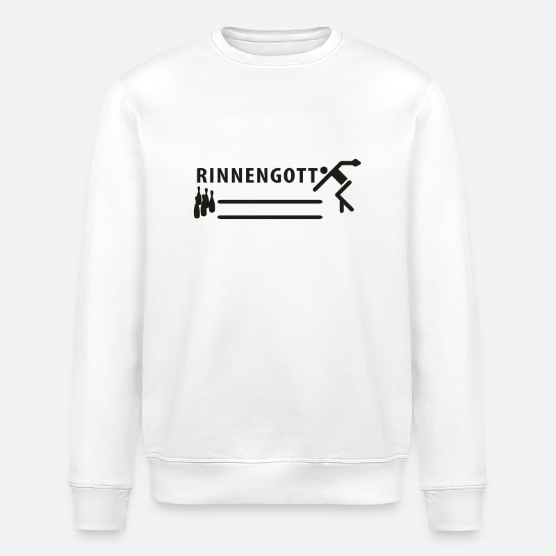 Bowling - gutter God - Stanley/Stella ROLLER Unisex Organic Sweatshirt - white