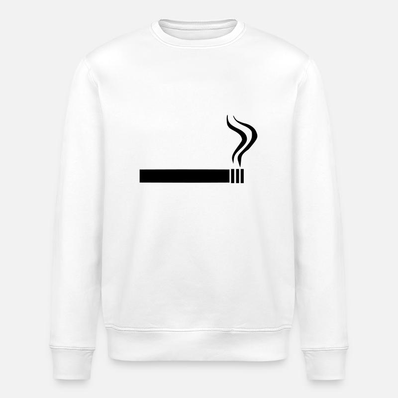 Cigarette - fumer - Sweat bio ROLLER Stanley/Stella Unisexe - blanc