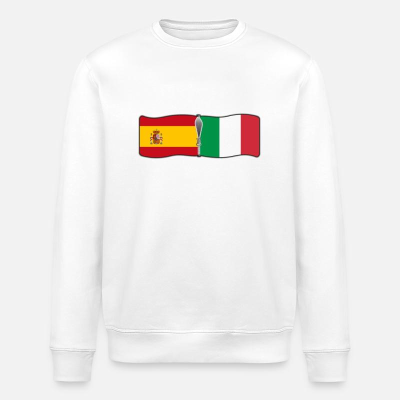 Espagne et Italie - Sweat bio ROLLER Stanley/Stella Unisexe - blanc