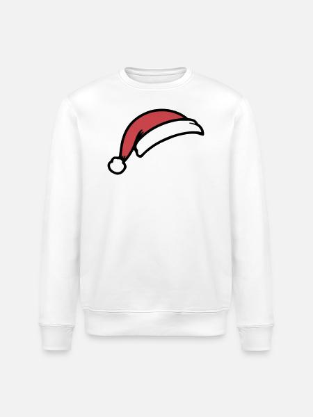 Santa hat - Stanley/Stella ROLLER Unisex Organic Sweatshirt - white