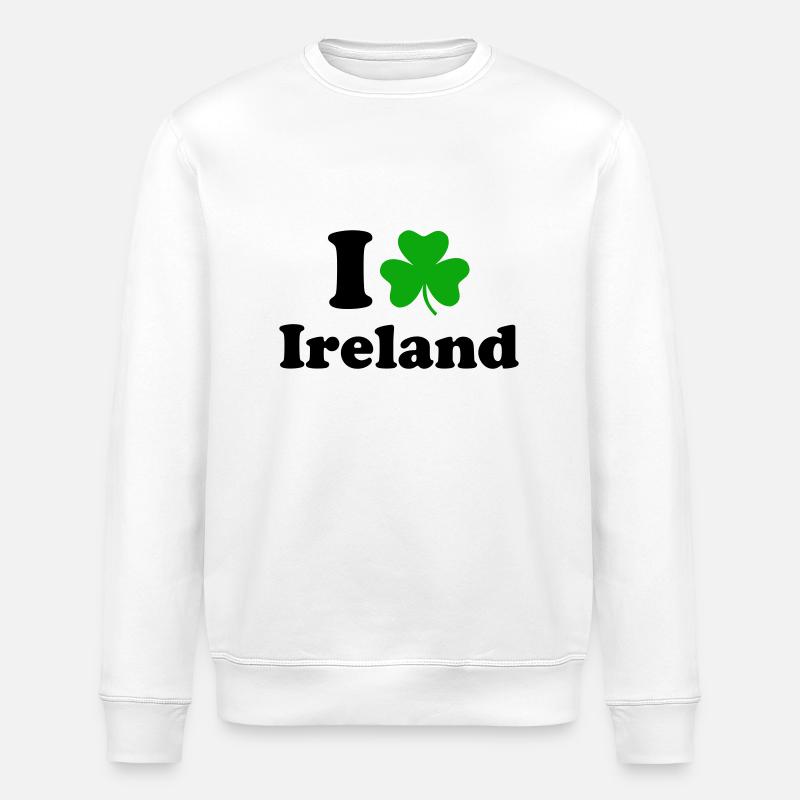 Ireland - Irland - Stanley/Stella Unisex Bio-Sweatshirt ROLLER - Weiß