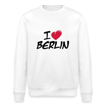 I love Berlin / Ich liebe Berlin - Stanley/Stella ROLLER Unisex Organic Sweatshirt - white - Front - Nik (191cm)