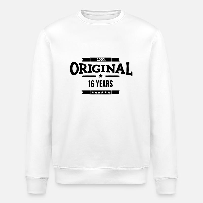 Original 16 Years - Stanley/Stella Unisex Bio-Sweatshirt ROLLER - Weiß