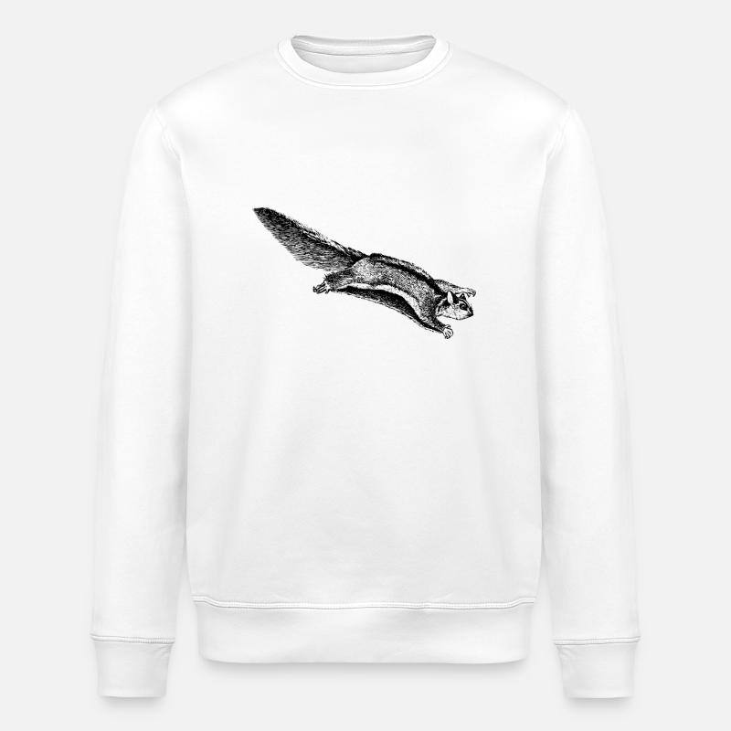 Flying squirrel - Stanley/Stella ROLLER Unisex Organic Sweatshirt - white