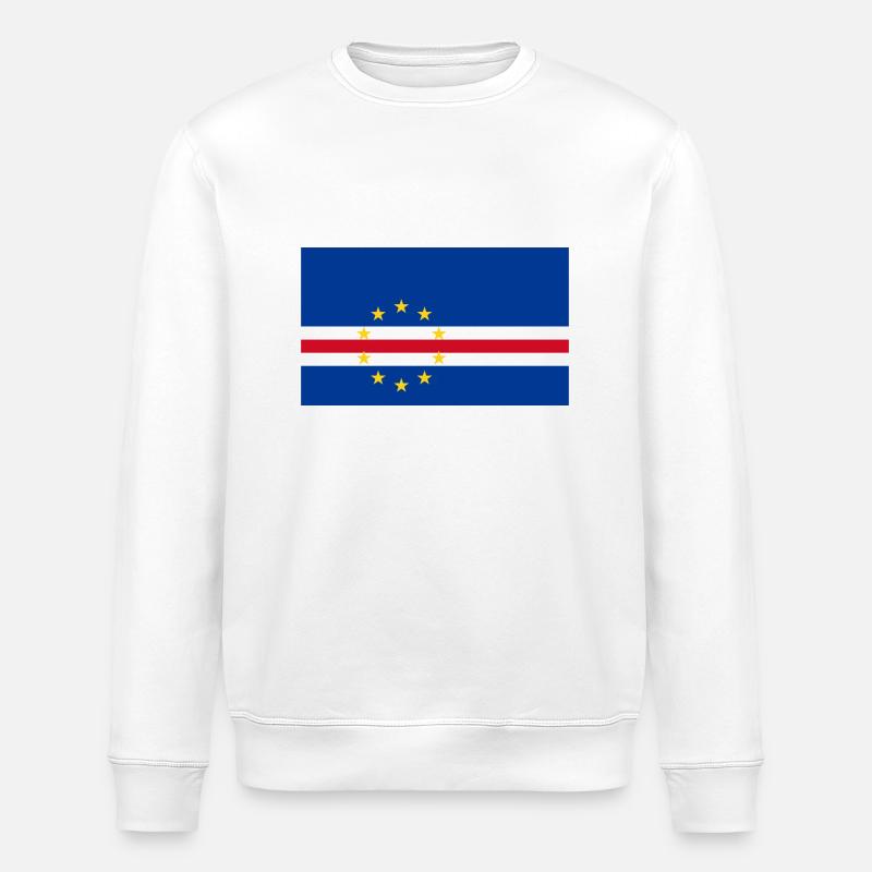Cape Verde flag - Stanley/Stella ROLLER Unisex Organic Sweatshirt - white