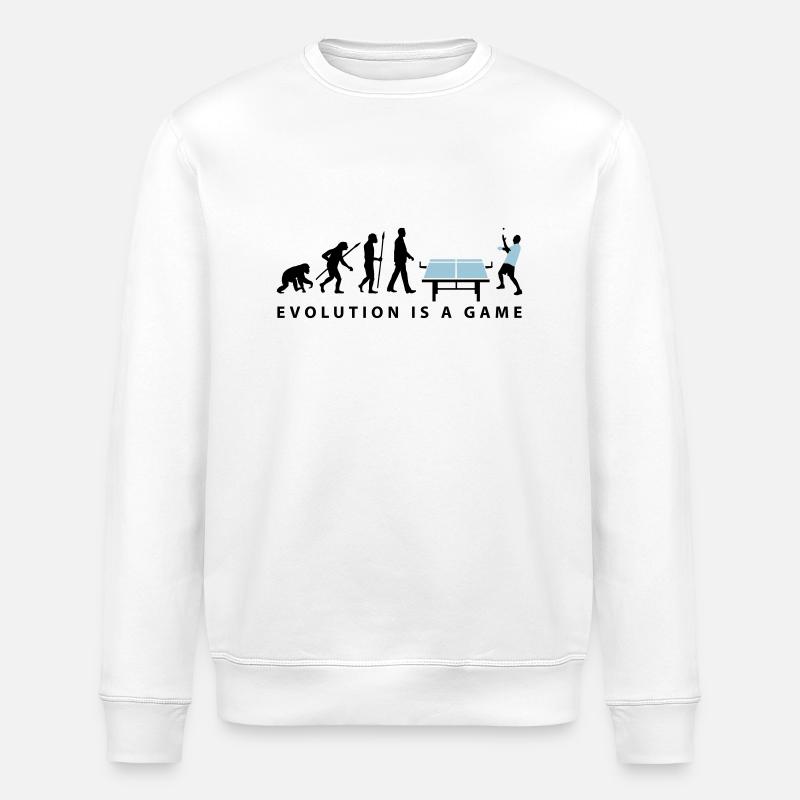 evolution_table_tennis_072012_c_2c - Stanley/Stella ROLLER Unisex Organic Sweatshirt - white