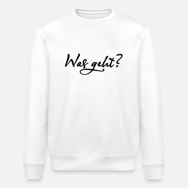 What's going on? - Stanley/Stella ROLLER Unisex Organic Sweatshirt - white