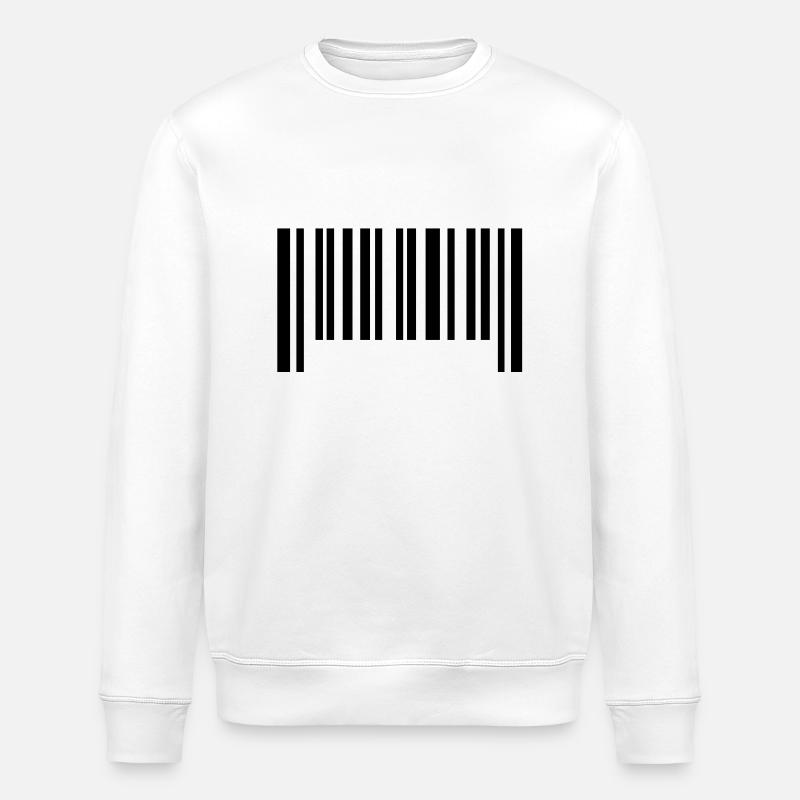 barcode1___f1 - Stanley/Stella ROLLER Unisex Organic Sweatshirt - white