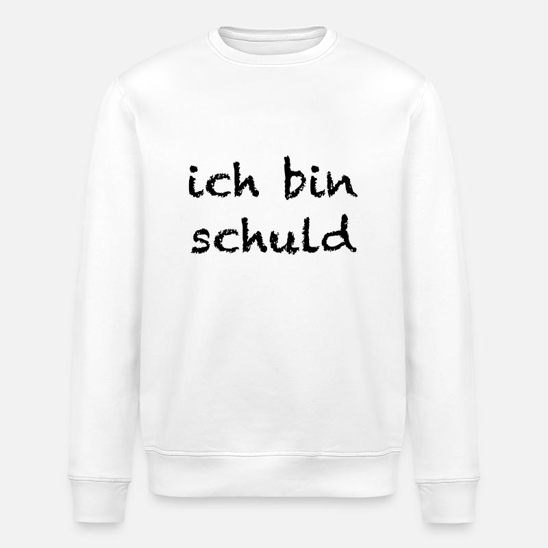 ich bin schuld - Stanley/Stella ROLLER Unisex Organic Sweatshirt - white