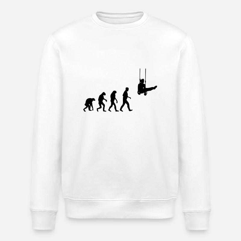 rings evolution - Stanley/Stella ROLLER Unisex Organic Sweatshirt - white