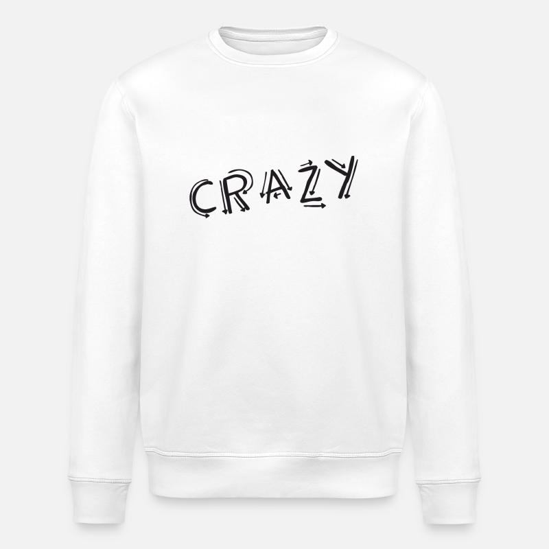 CRAZY - Stanley/Stella Unisex Bio-Sweatshirt ROLLER - Weiß
