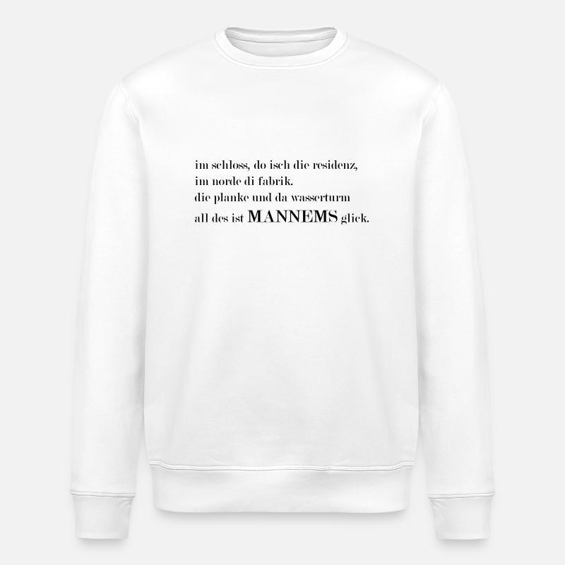 Mannems Glick - Mannheim - Stanley/Stella Unisex Bio-Sweatshirt ROLLER - Weiß