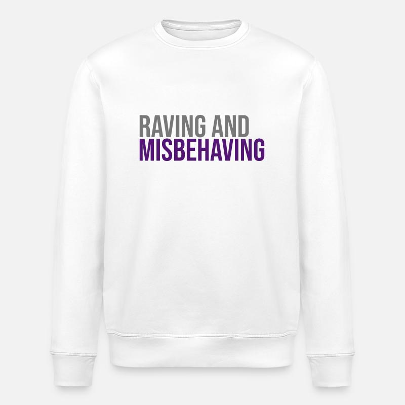 Raving & Misbehaving - Stanley/Stella Unisex Bio-Sweatshirt ROLLER - Weiß