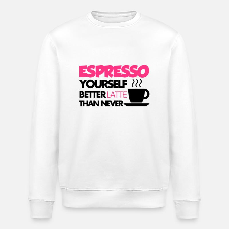 Coffee - Sweat bio ROLLER Stanley/Stella Unisexe - blanc