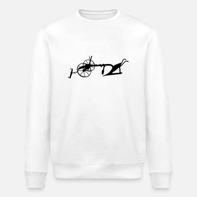 old plow_va1 - Stanley/Stella ROLLER Unisex Organic Sweatshirt - white