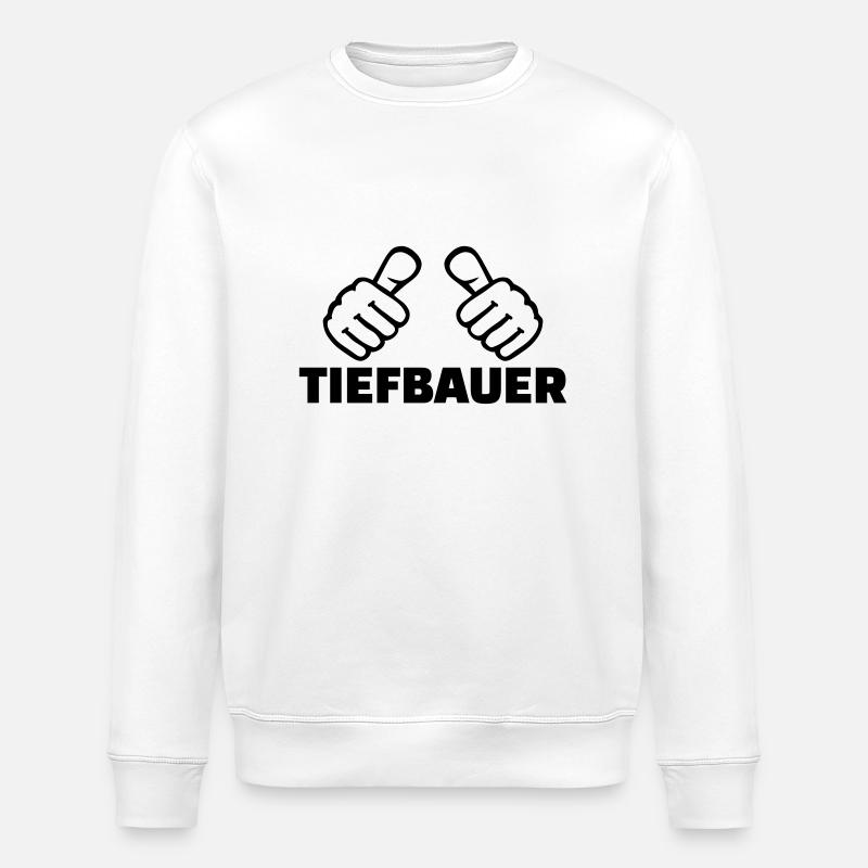 Tiefbauer - Stanley/Stella Unisex Bio-Sweatshirt ROLLER - Weiß