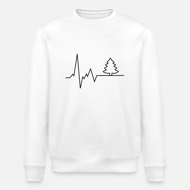 herzschlag baum - Stanley/Stella Unisex Bio-Sweatshirt ROLLER - Weiß